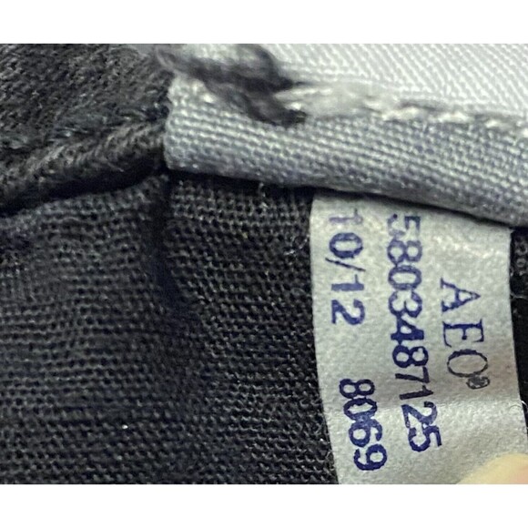 American Eagle Size 4 x 30 Super Stretch Jeggings Black Denim Jeans Low Rise - Picture 8 of 10
